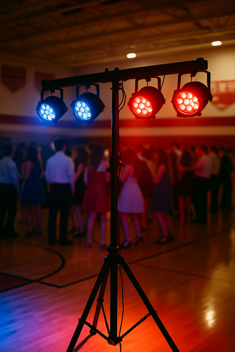 Party lights for a dance floor